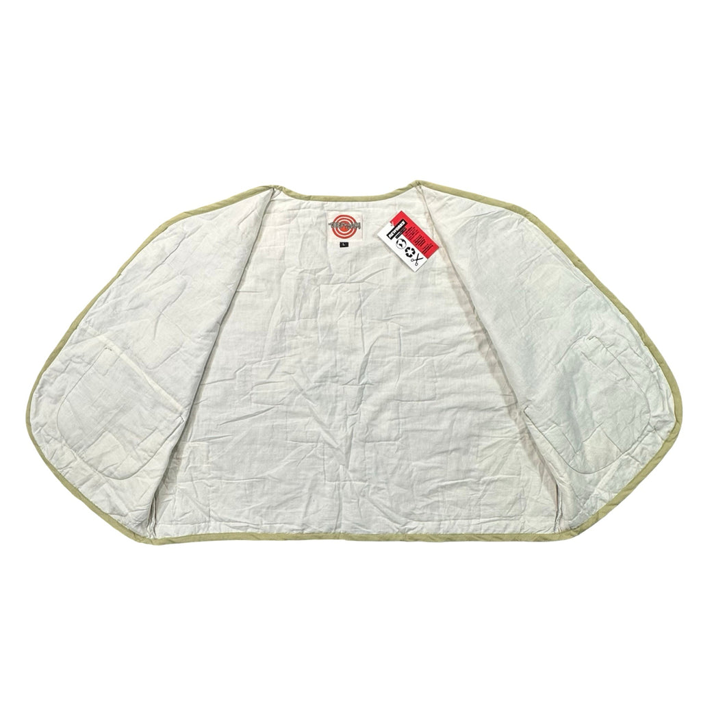 Plum Nine Patch Star L quilted vest rework - lining