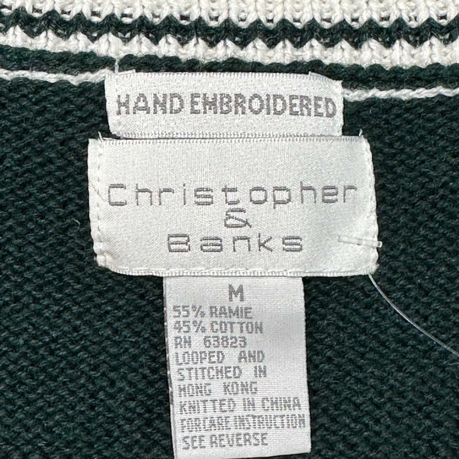 Vintage Christopher & Banks Green Bay Packers Embroidered Knit Sweater Vest Womens M