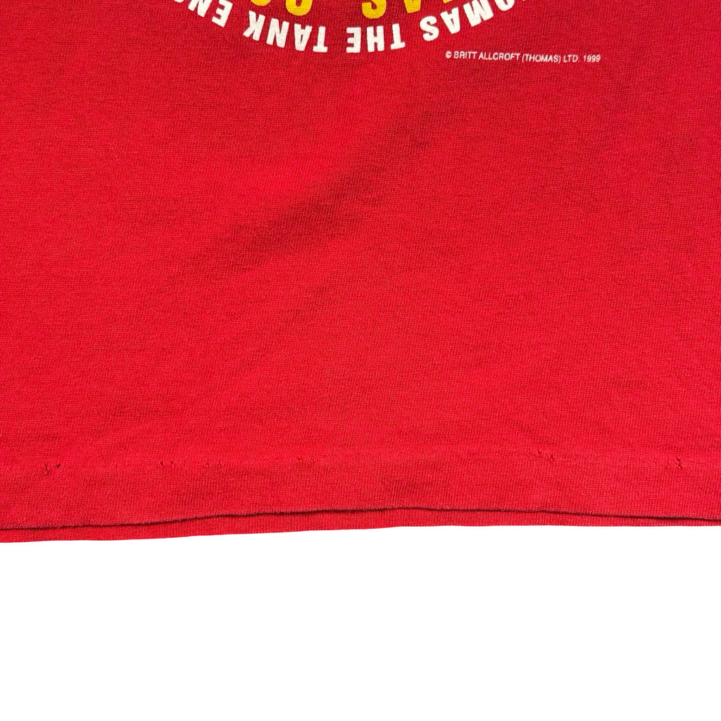 Vintage 1999 Thomas the Tank Engine Go Thomas T-Shirt Red Made in USA Kids 7