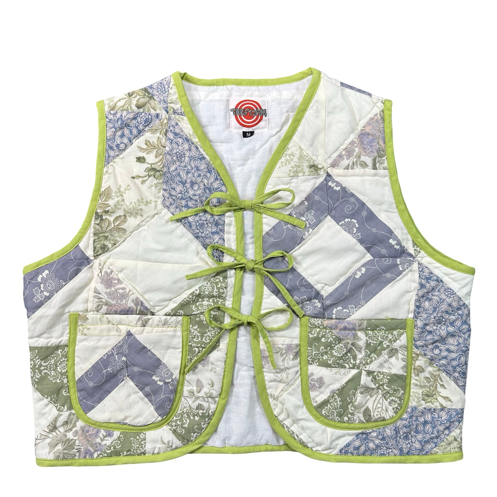 Willow Diamond M quilted vest rework - front