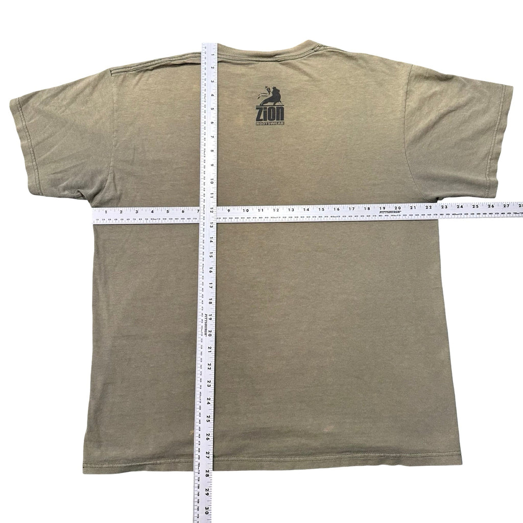 Bob Marley tee back with measurements