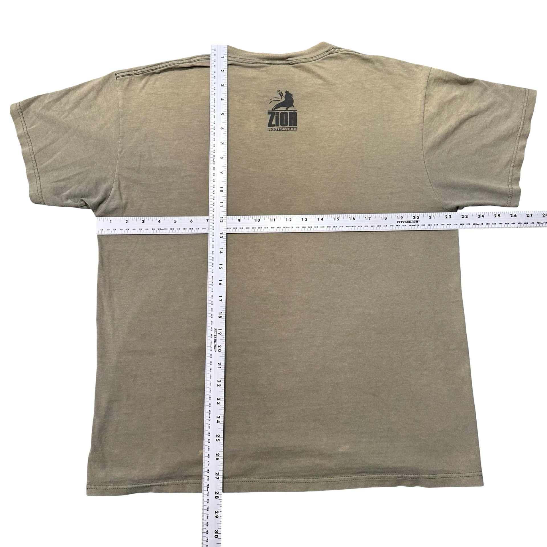 Bob Marley tee back with measurements