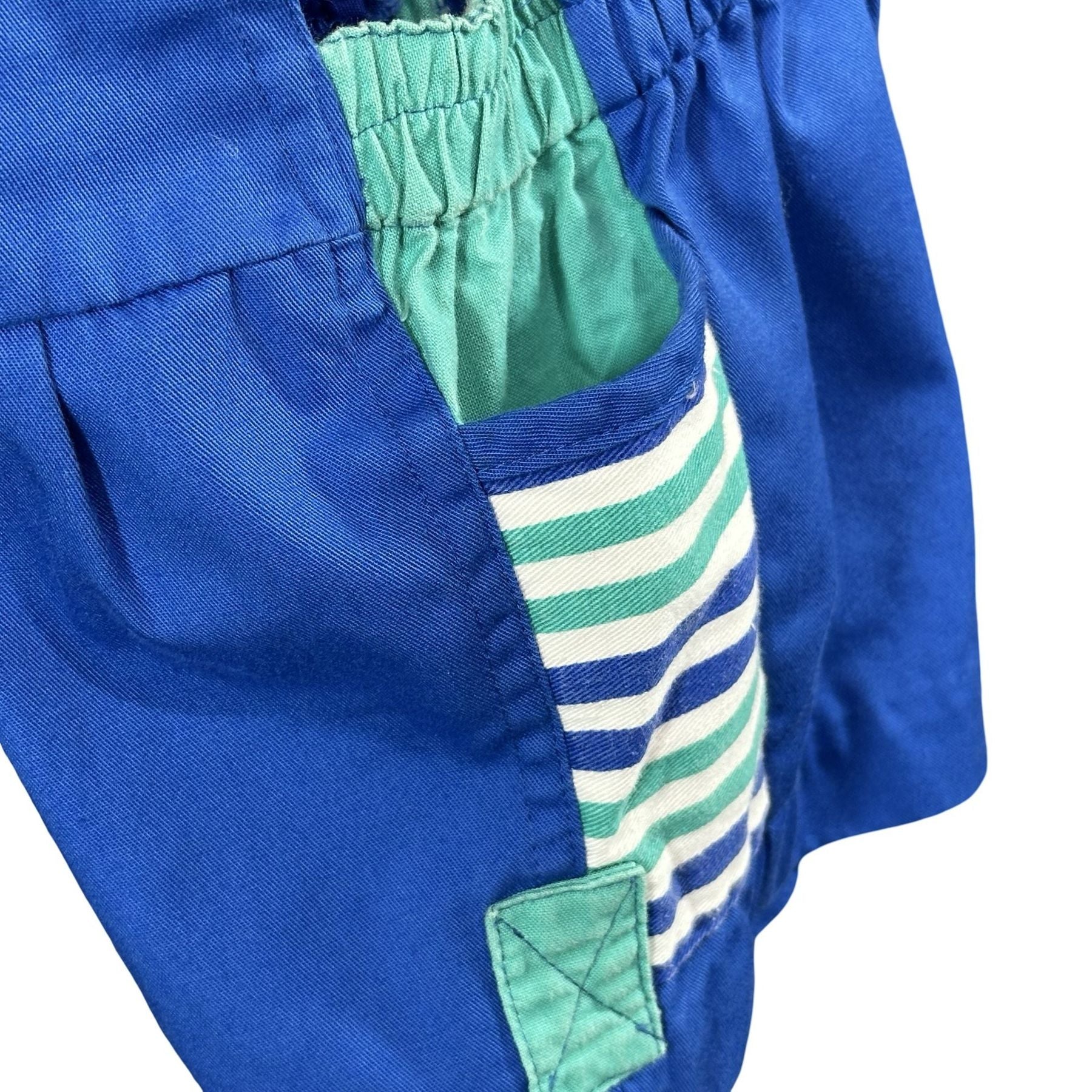 Vintage 80s Blue Water Fun Seal Shortall Romper Baby 18M - photo 4