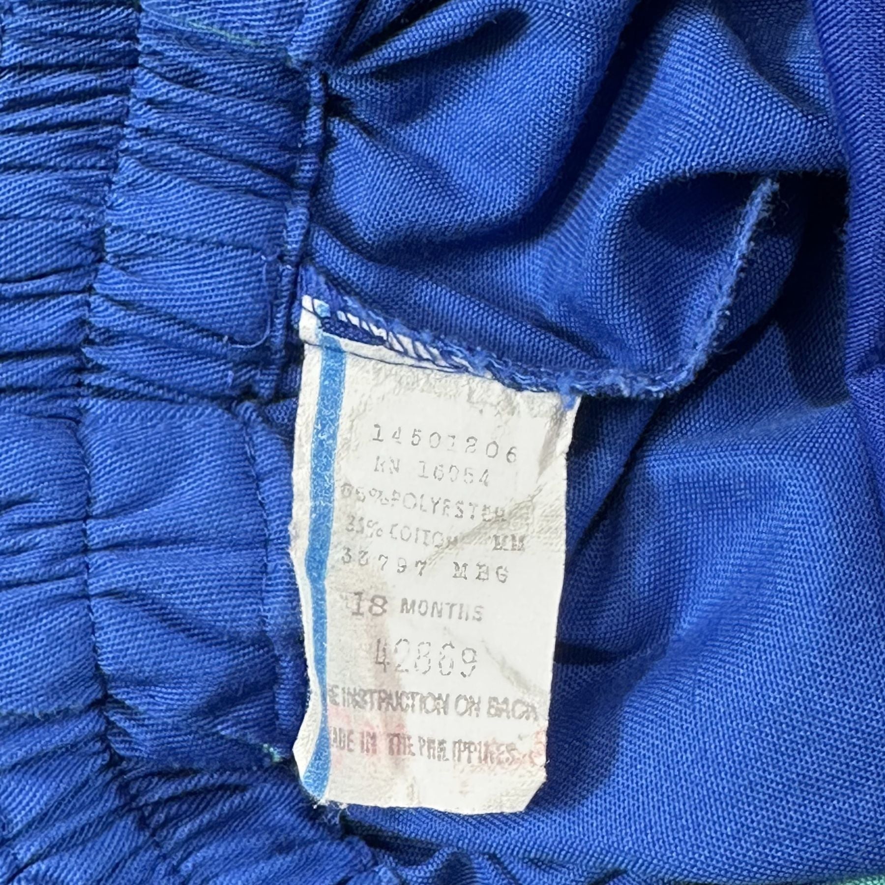 Vintage 80s Blue Water Fun Seal Shortall Romper Baby 18M - photo 5