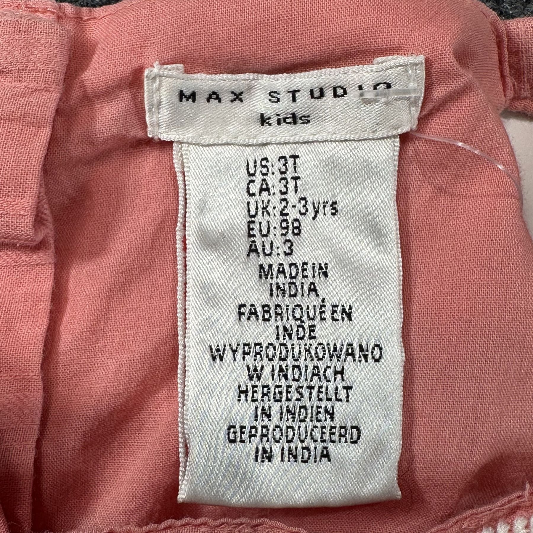 Max Studio Kids Coral Embroidered Tiered Sundress 3T - photo 7