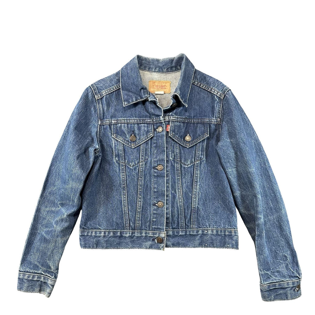 Vintage Levi's 76001 Made in USA Denim Trucker Jacket Youth L - photo 1