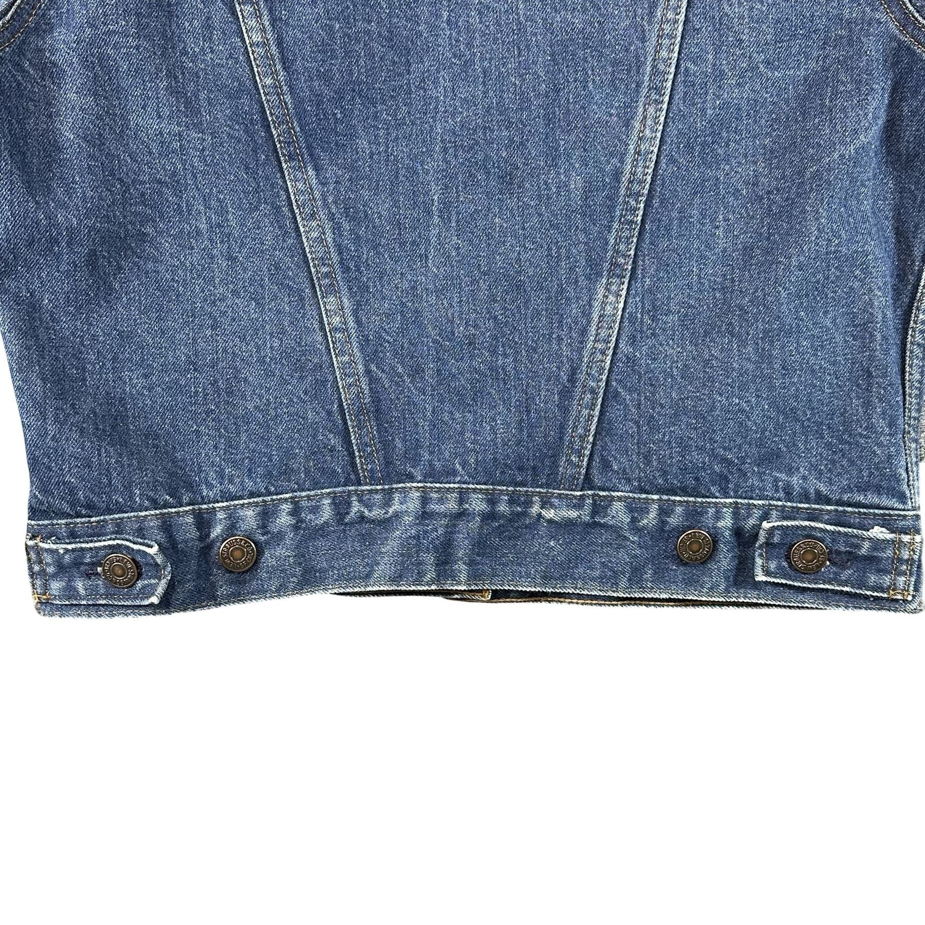 Vintage Levi's 76001 Made in USA Denim Trucker Jacket Youth L - photo 5