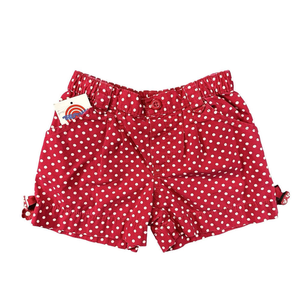 Gymboree Red Polka Dot Bow Trim Shorts Girls Size 7 - photo 1