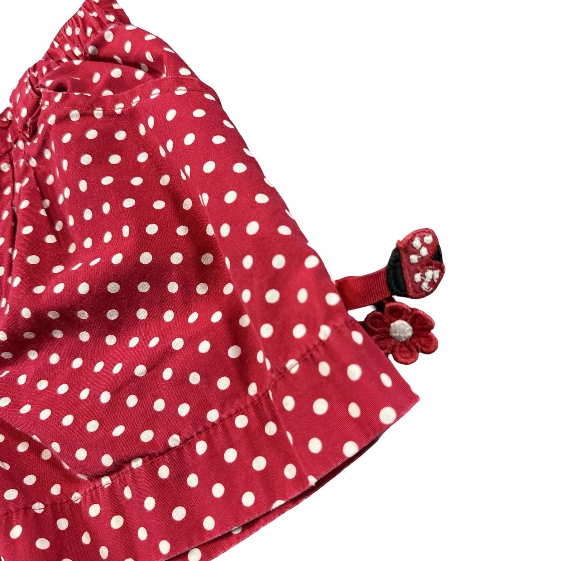 Gymboree Red Polka Dot Bow Trim Shorts Girls Size 7 - photo 2