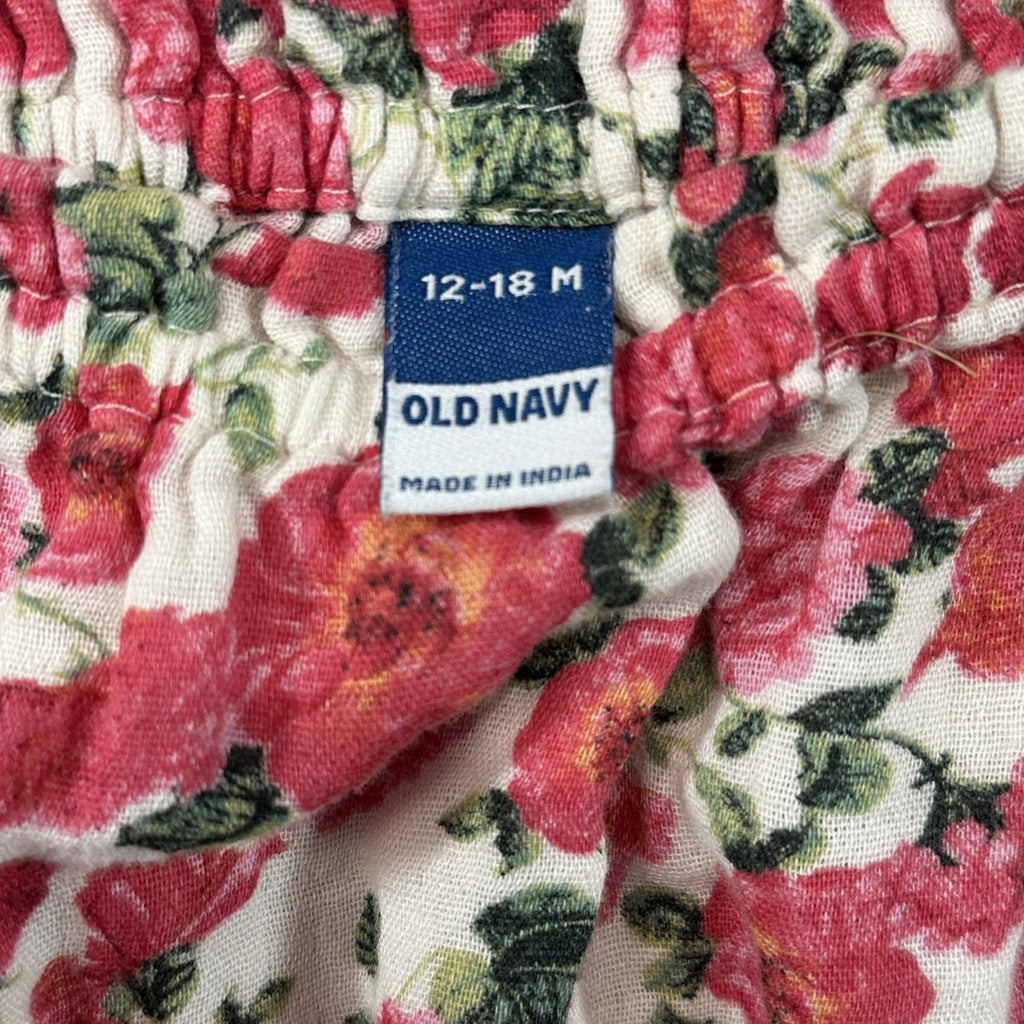 Old Navy Rose Floral Bloomer Shorts Baby 12-18M - photo 3