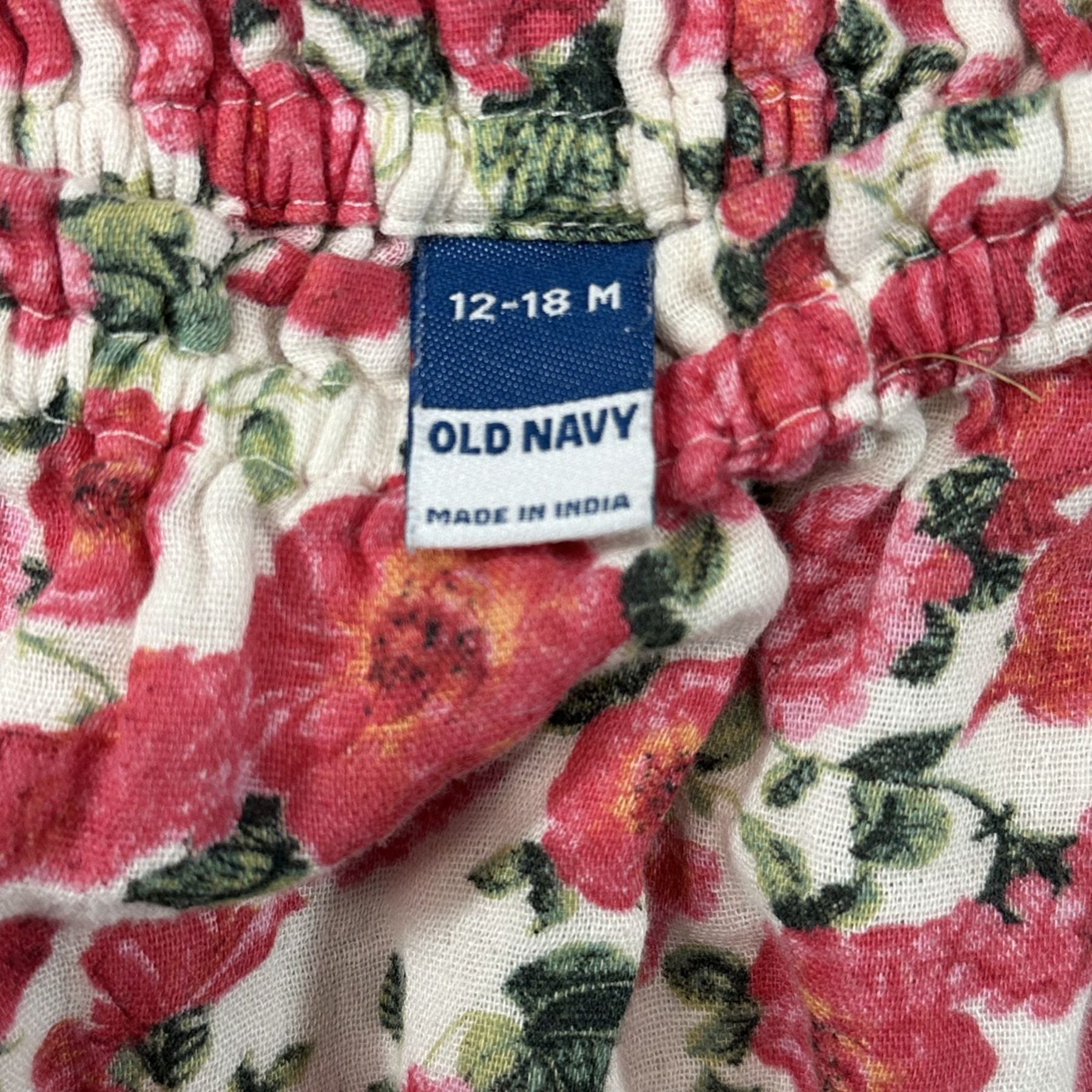 Old Navy Rose Floral Bloomer Shorts Baby 12-18M - photo 3