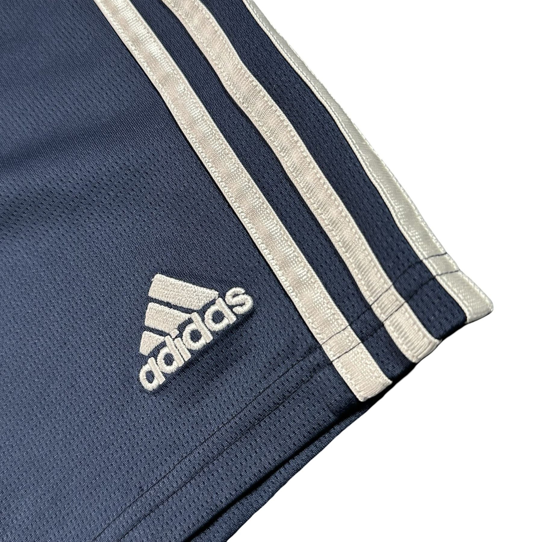 adidas Navy 3-Stripe Mesh Athletic Shorts Youth M 10/12 - photo 2