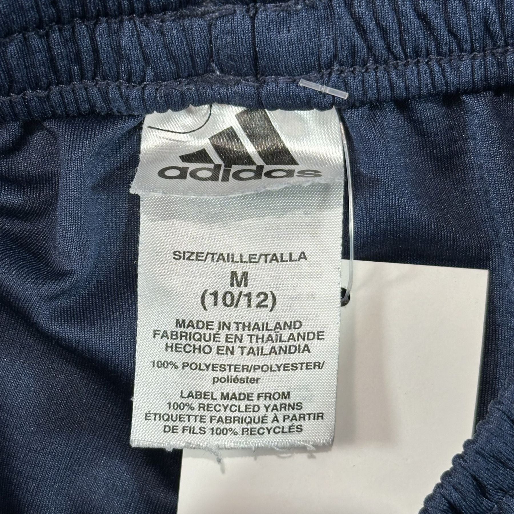 adidas Navy 3-Stripe Mesh Athletic Shorts Youth M 10/12 - photo 5