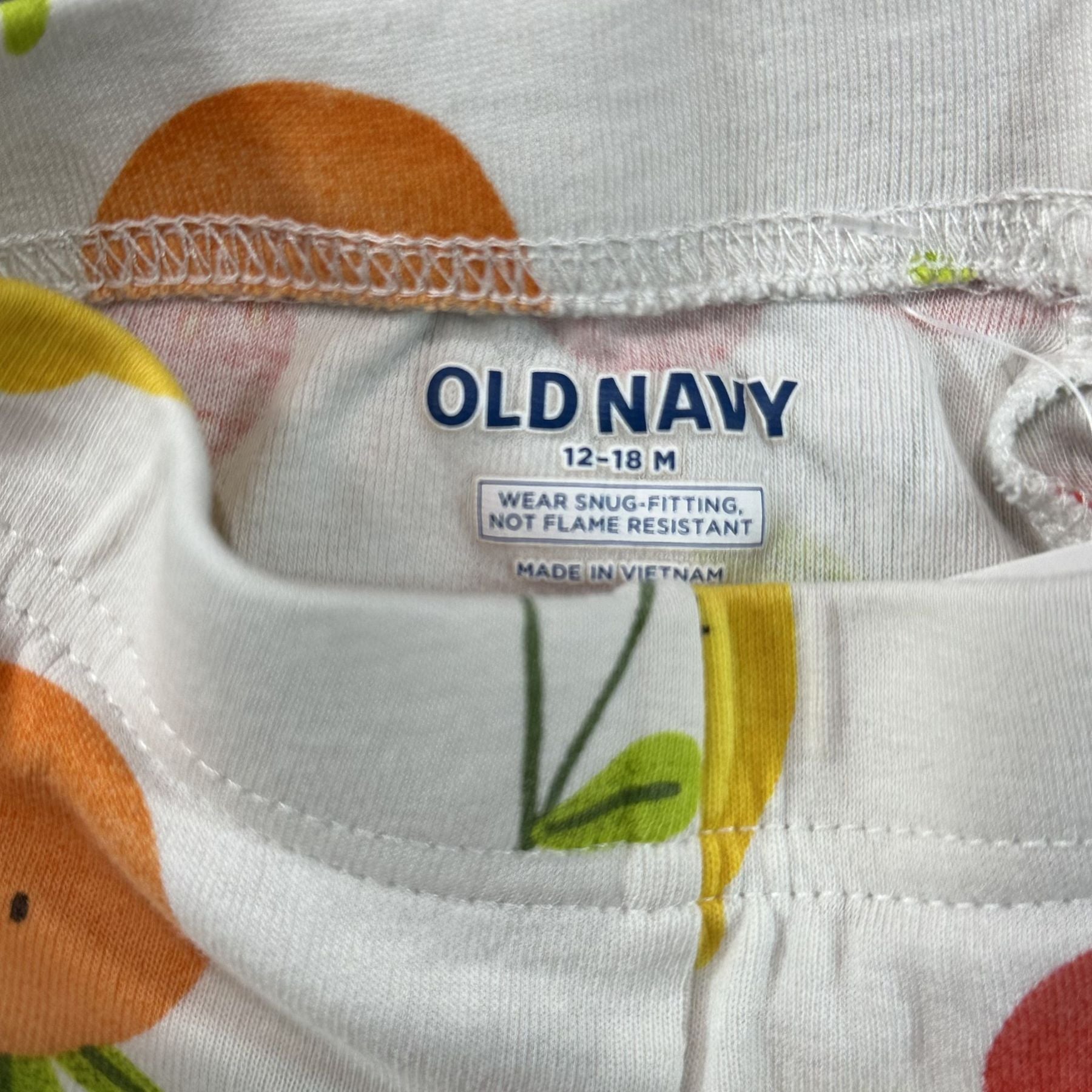 Old Navy Fruit Print Baby Leggings 12-18M Strawberry Lemon - photo 3
