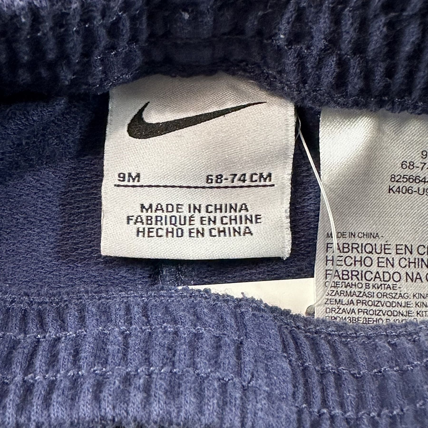 Nike Navy Swoosh Baby Joggers 9M - Nike size tag 9M