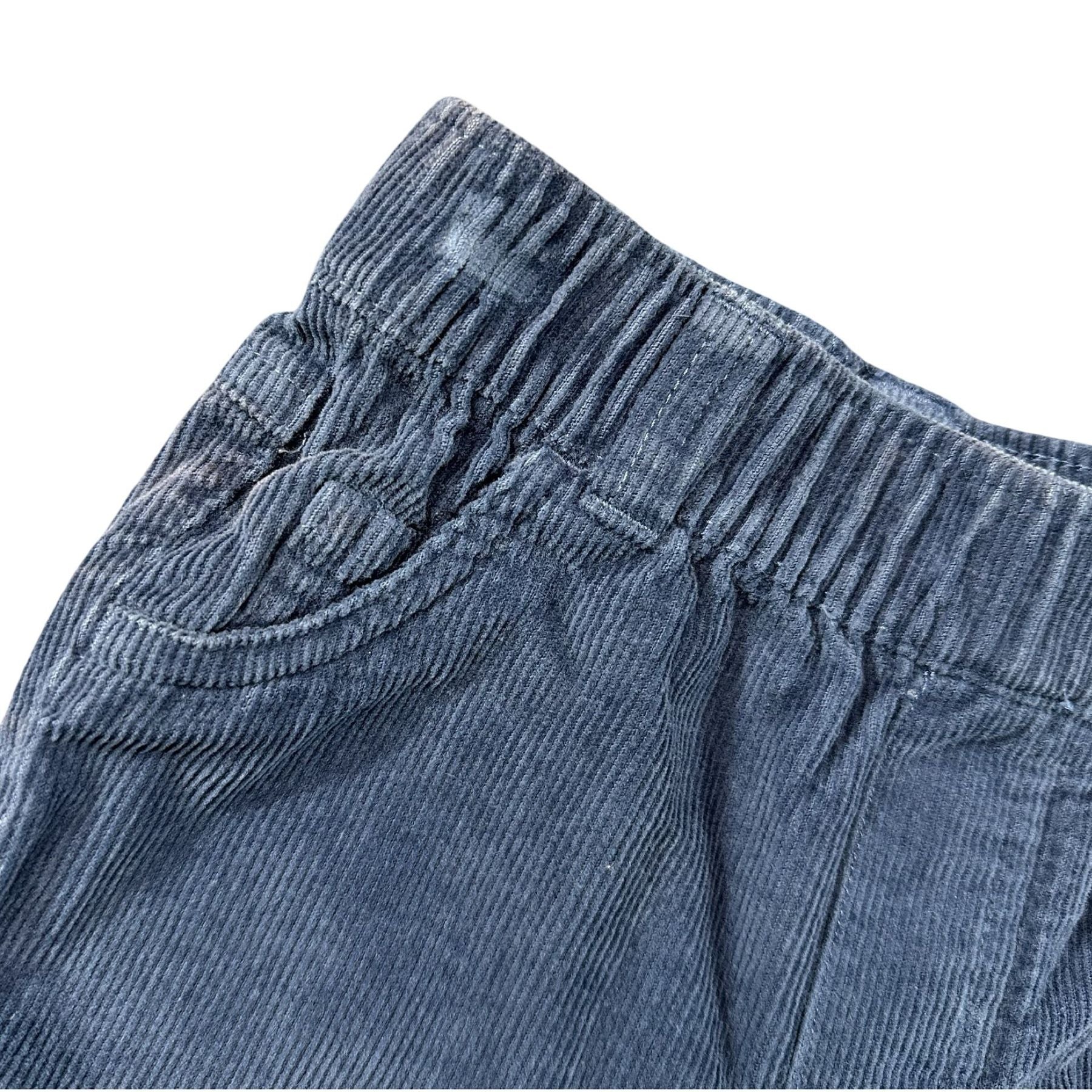 Carter's Blue Corduroy Baby Pants 9M - waistband detail