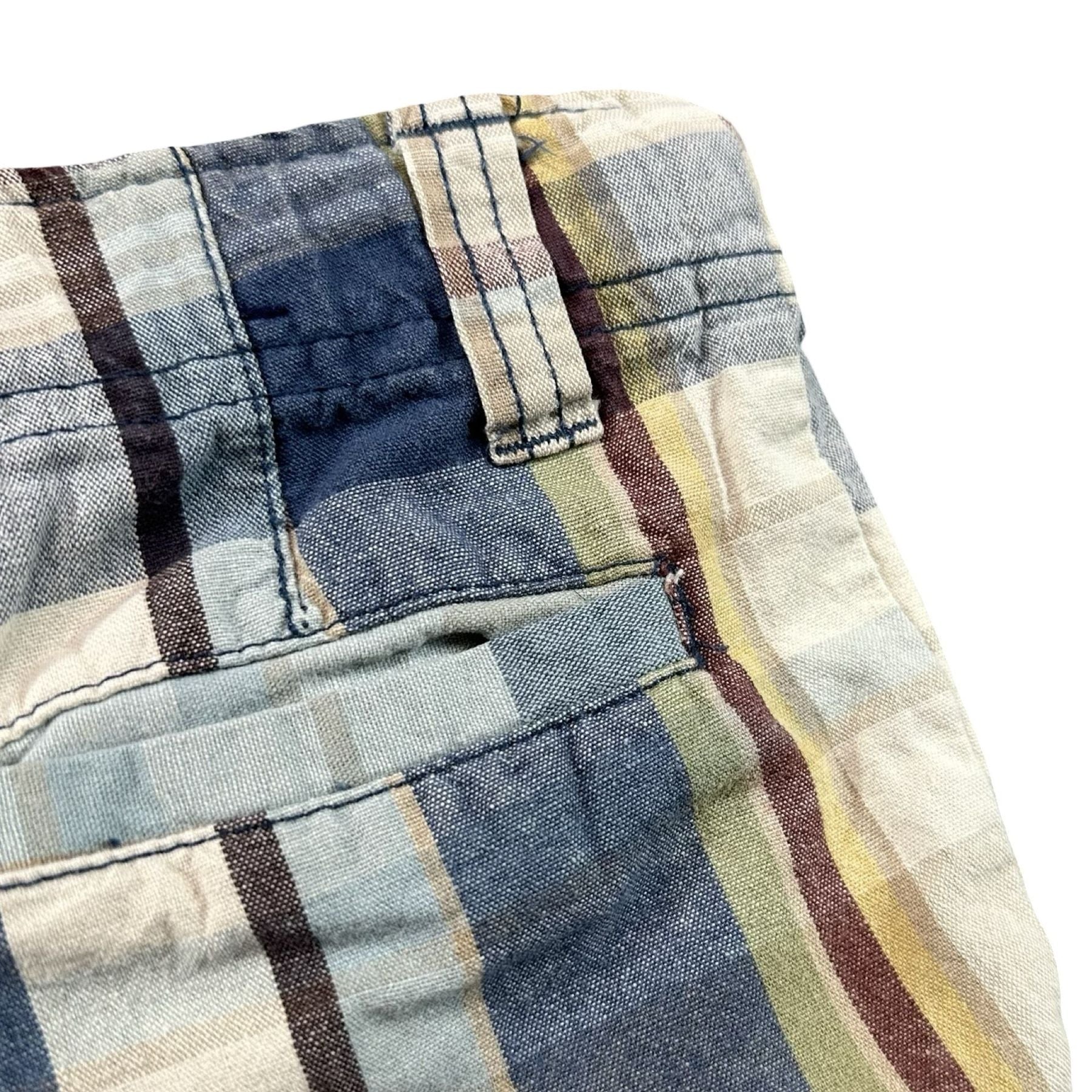 Cherokee Plaid Madras Shorts Size 5 - back pocket detail