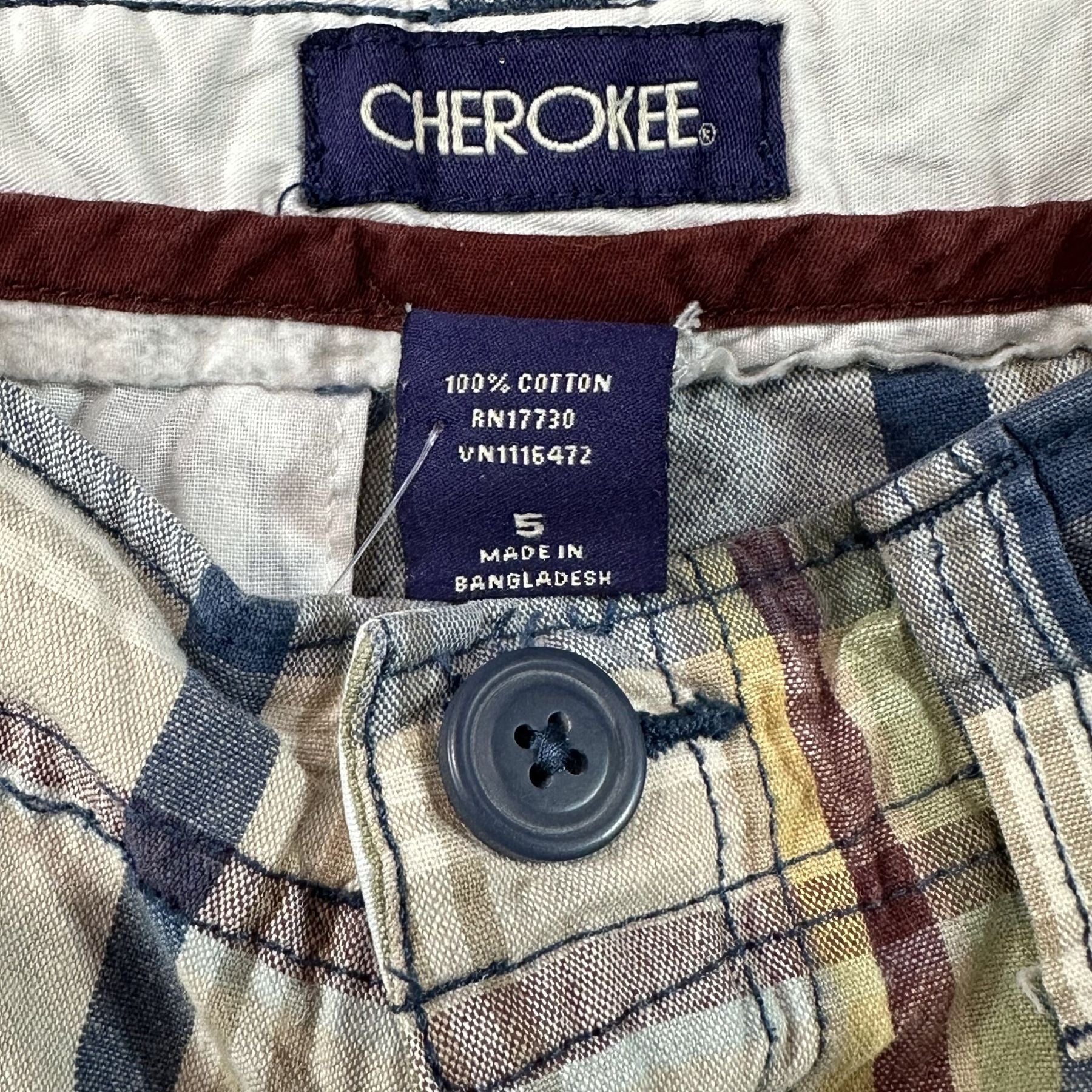 Cherokee Plaid Madras Shorts Size 5 - Cherokee size tag 5