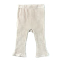 Cream Ribbed Flare Leggings Baby 12M - photo 1