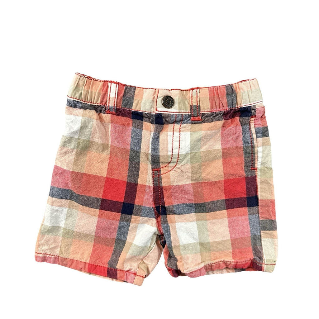 Cherokee Coral Plaid Shorts Baby 6M - photo 1