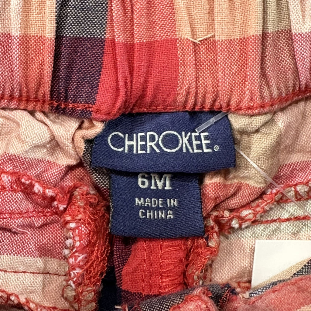 Cherokee Coral Plaid Shorts Baby 6M - Cherokee size tag 6M
