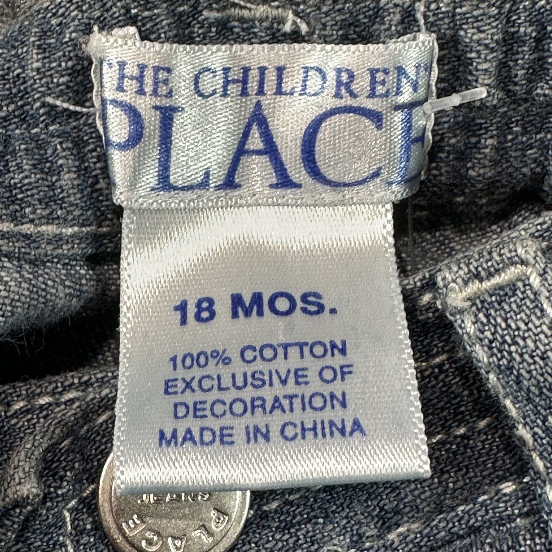 Children's Place Grey Floral Flare Jeans 18M - size tag 18 months