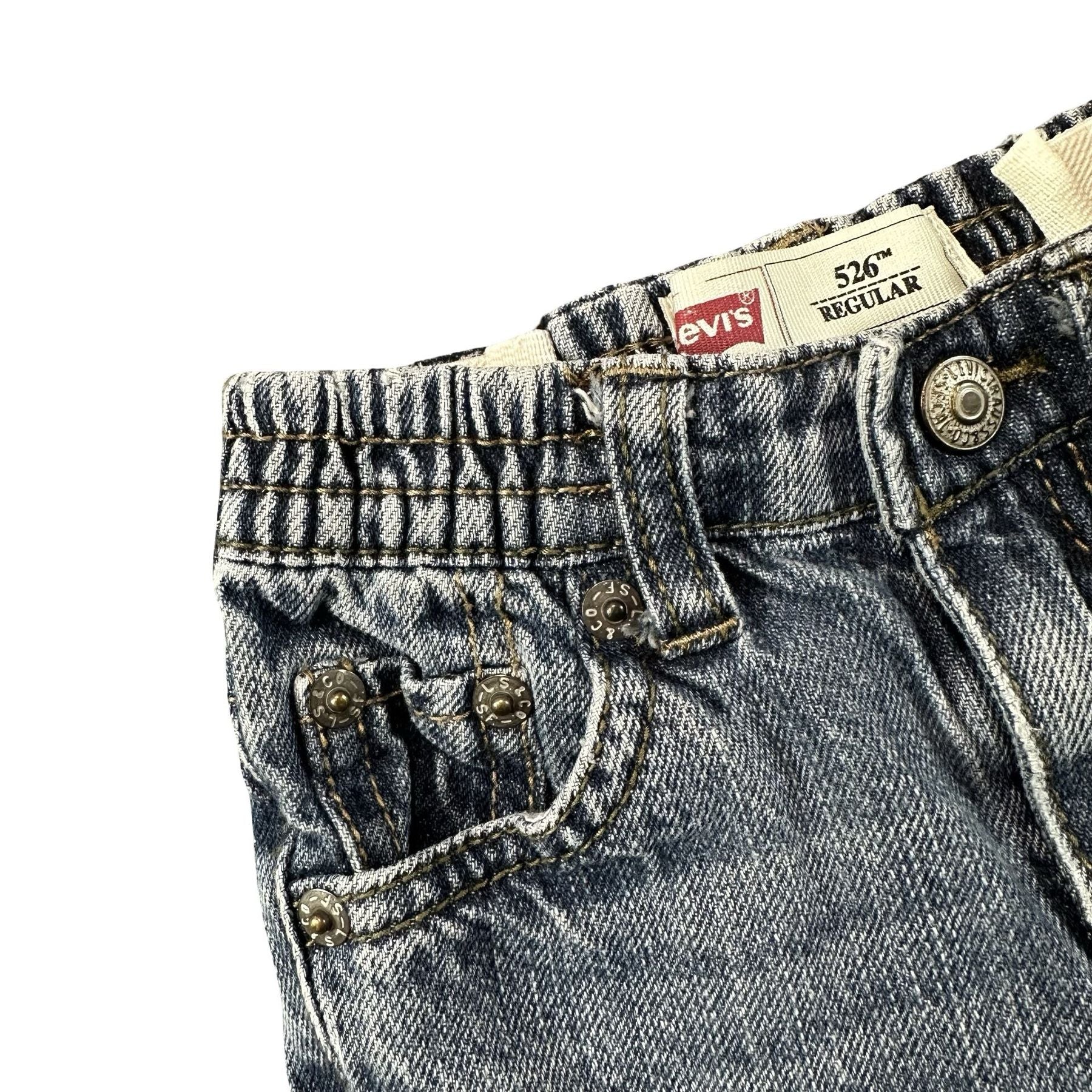 Levi's 526 Baby Jeans 18M - 526 waistband tag and adjustable waist detail