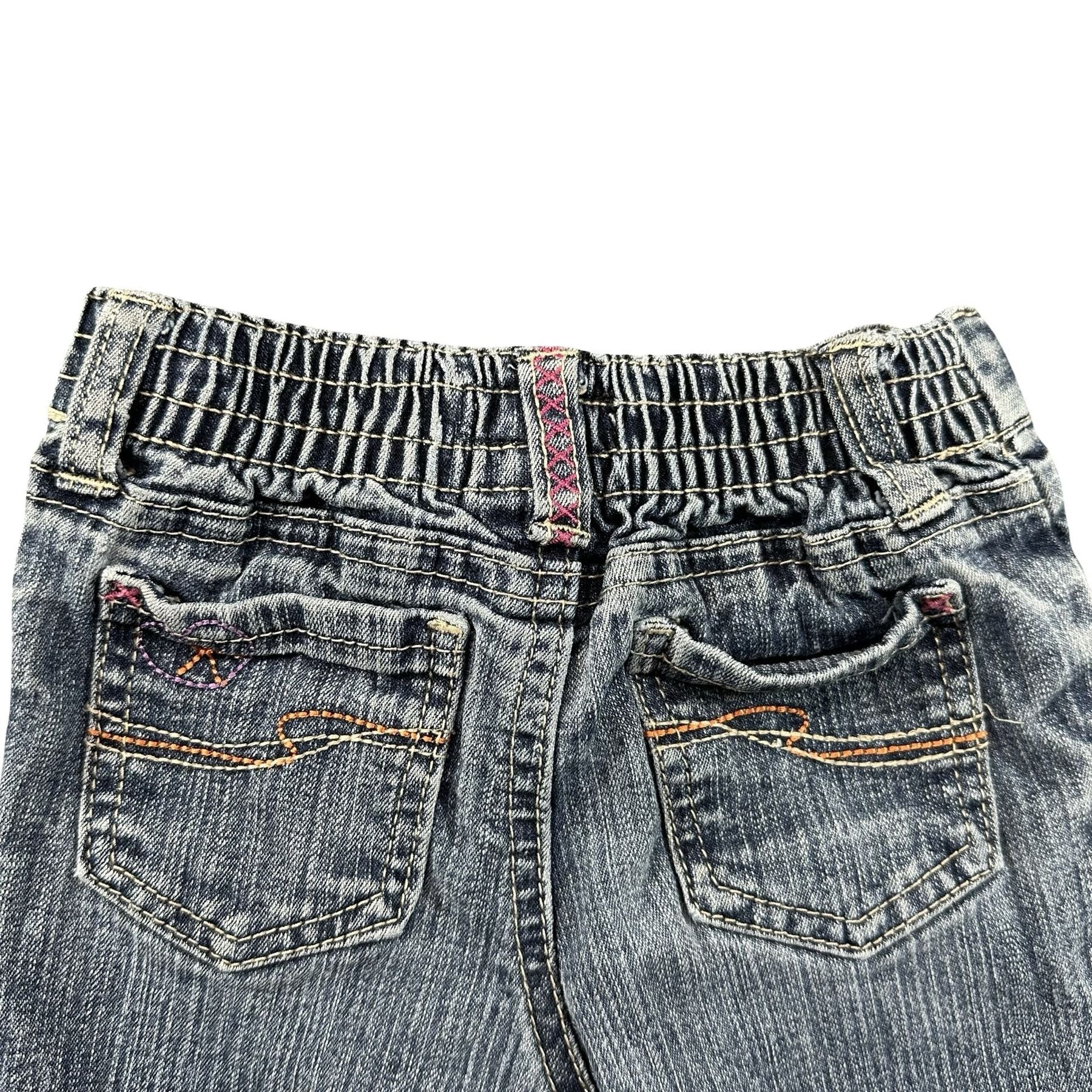 Xhilaration Embroidered Baby Jeans 12M - back pockets and elastic waist