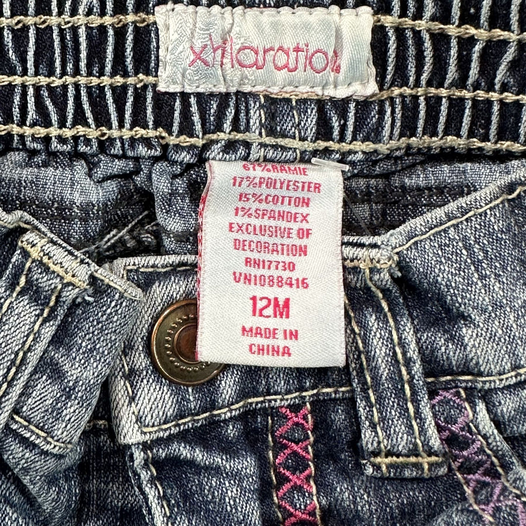Xhilaration Embroidered Baby Jeans 12M - size tag 12M