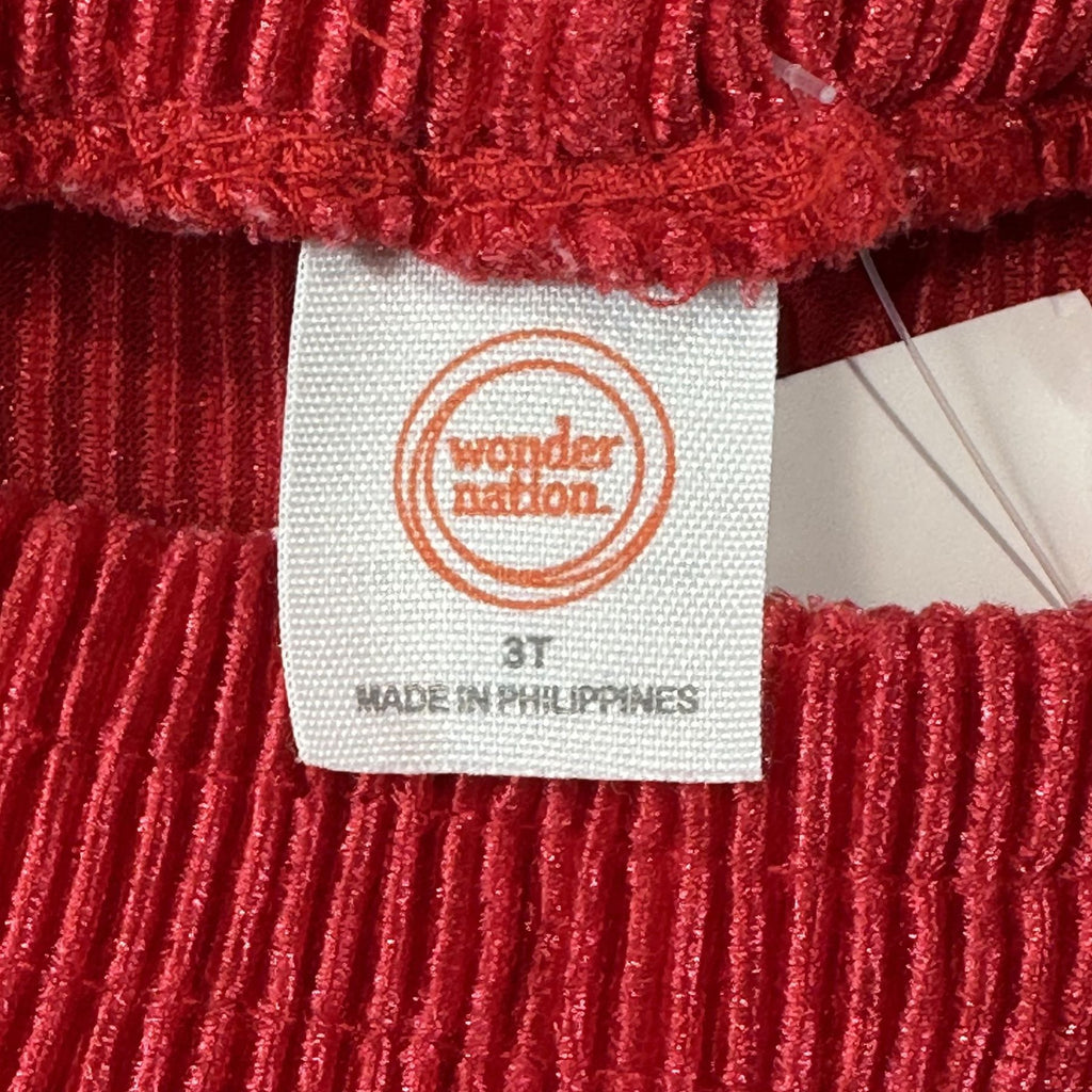 Wonder Nation Red Corduroy Pants 3T - size tag 3T