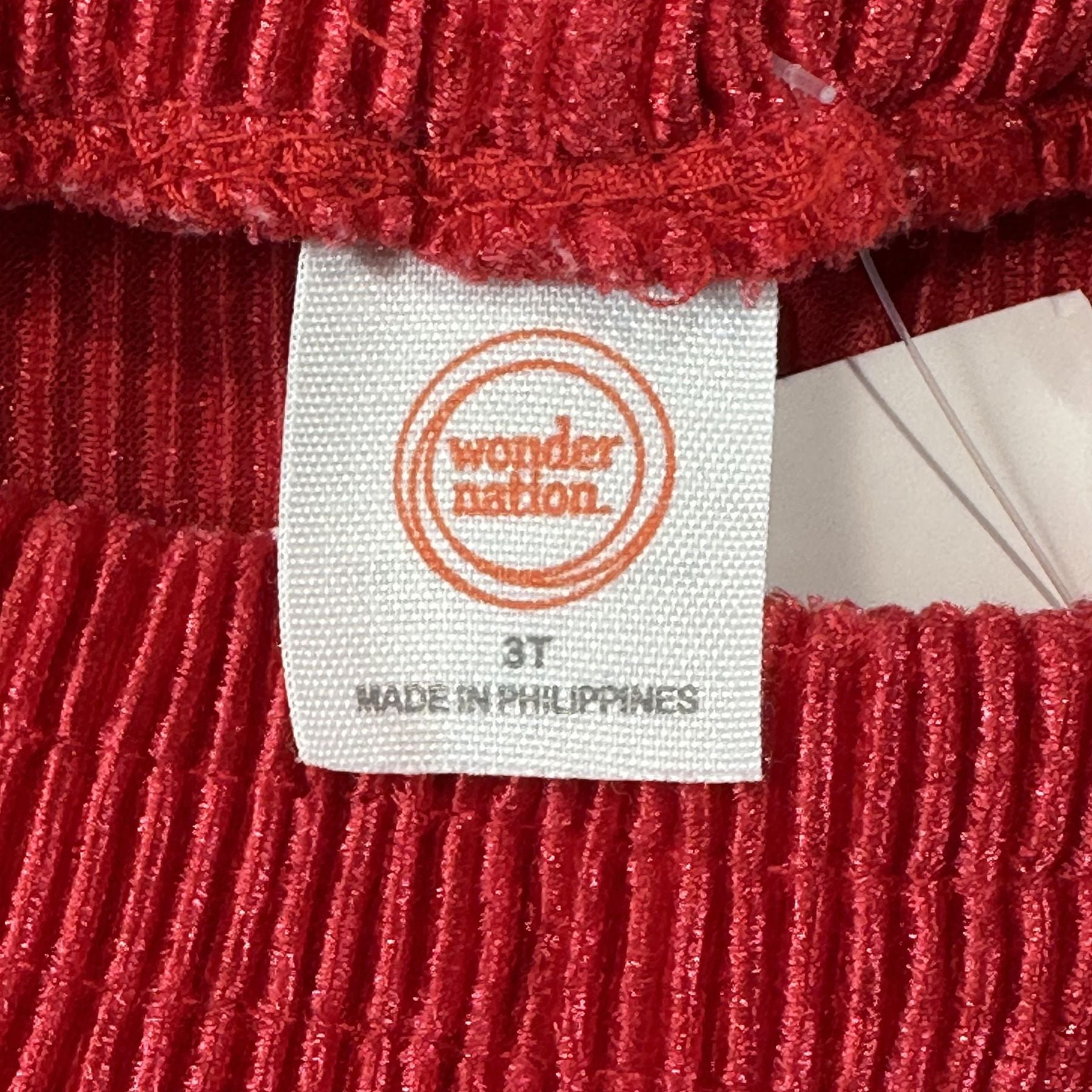 Wonder Nation Red Corduroy Pants 3T - size tag 3T