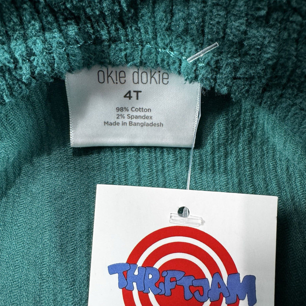Okie Dokie Teal Corduroy Jumper 4T - Okie Dokie size tag 4T