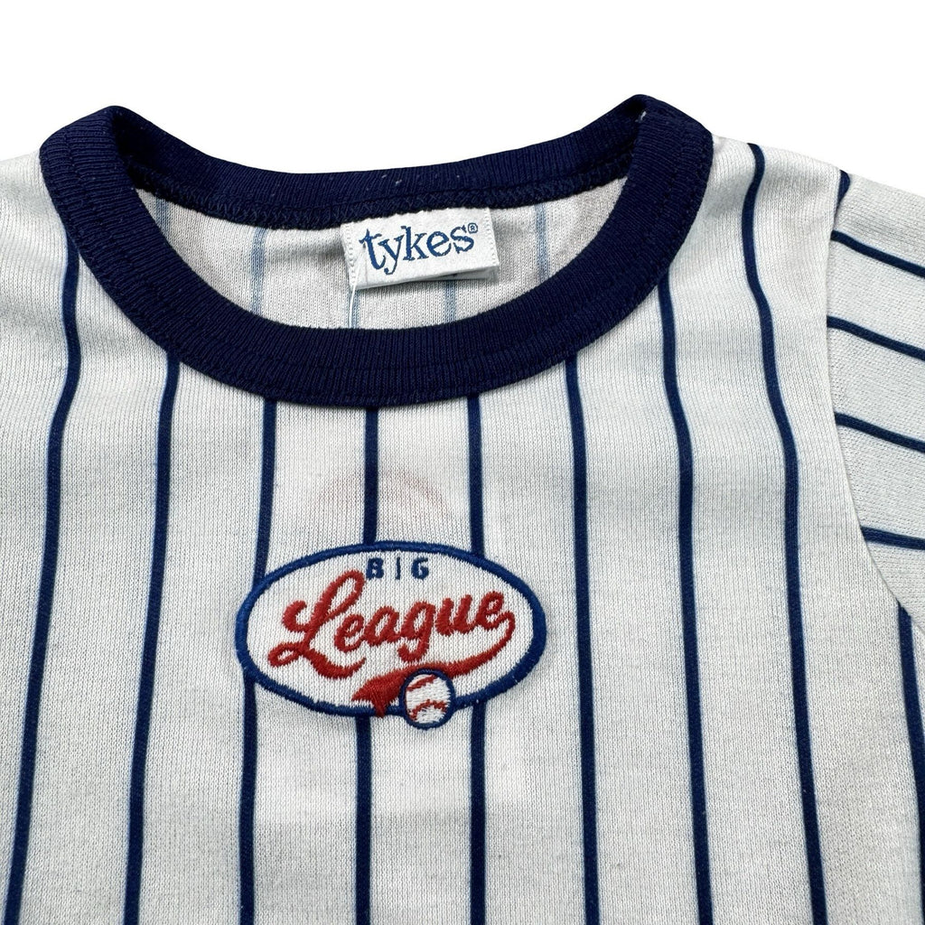 Vintage Tykes Baseball Romper 24M - Big League embroidered baseball patch detail