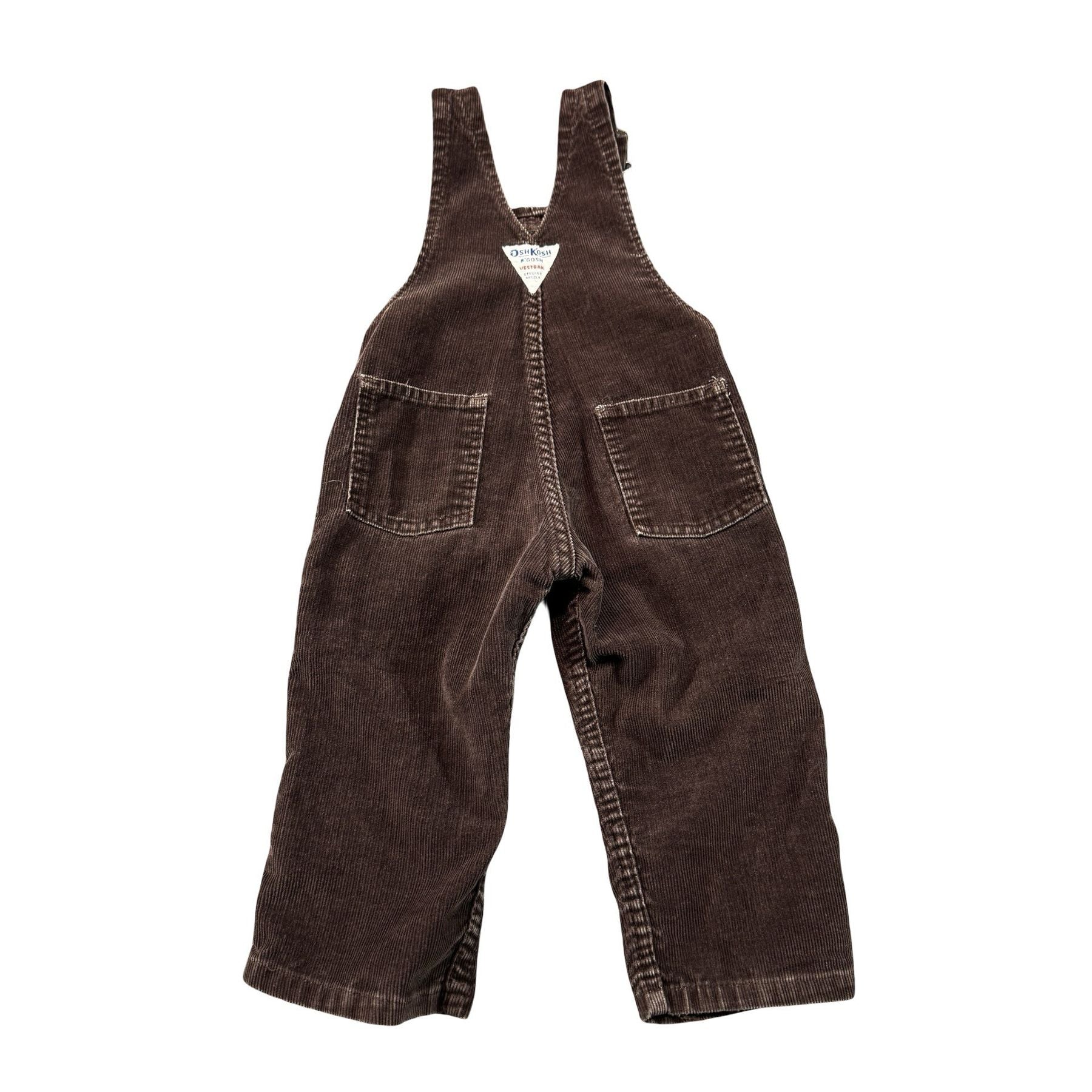 Vintage OshKosh Vestbak Corduroy Overalls - back patch pockets