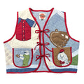 Sandlot Baseball M quilted vest rework - front