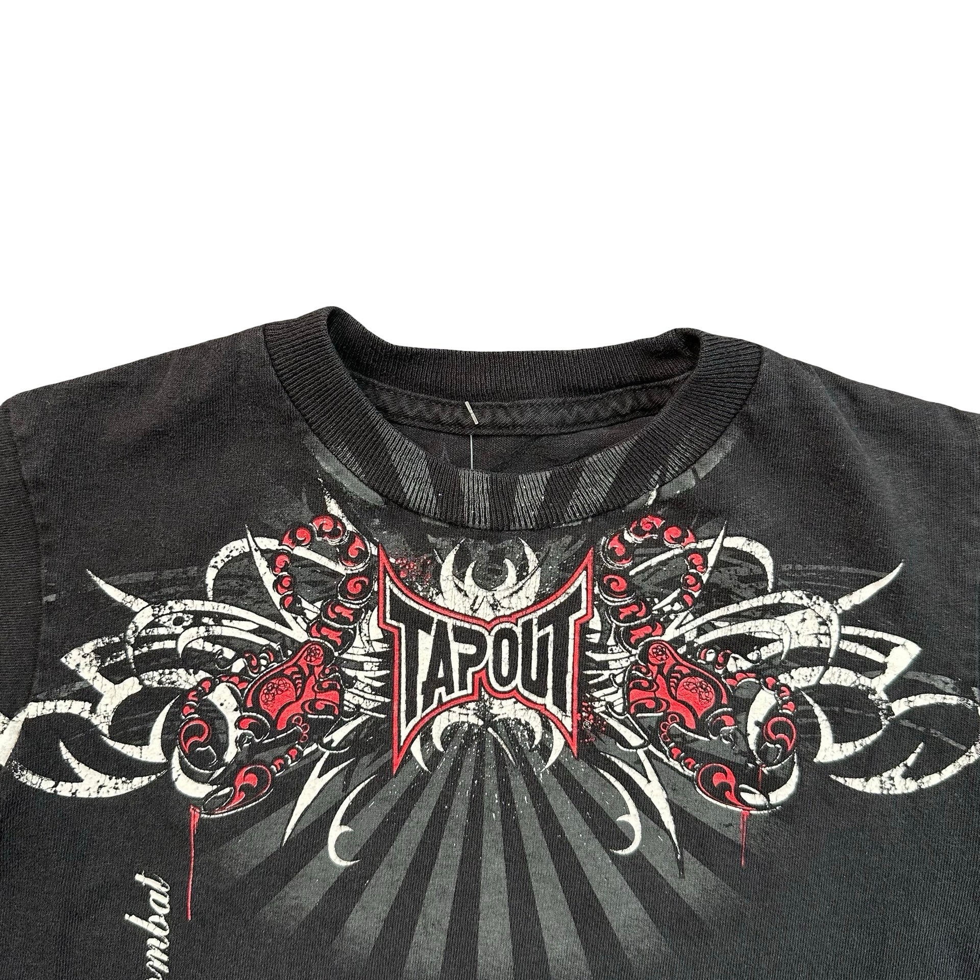 Vintage Y2K TapouT An Expression of Combat Graphic T-Shirt Black 4T