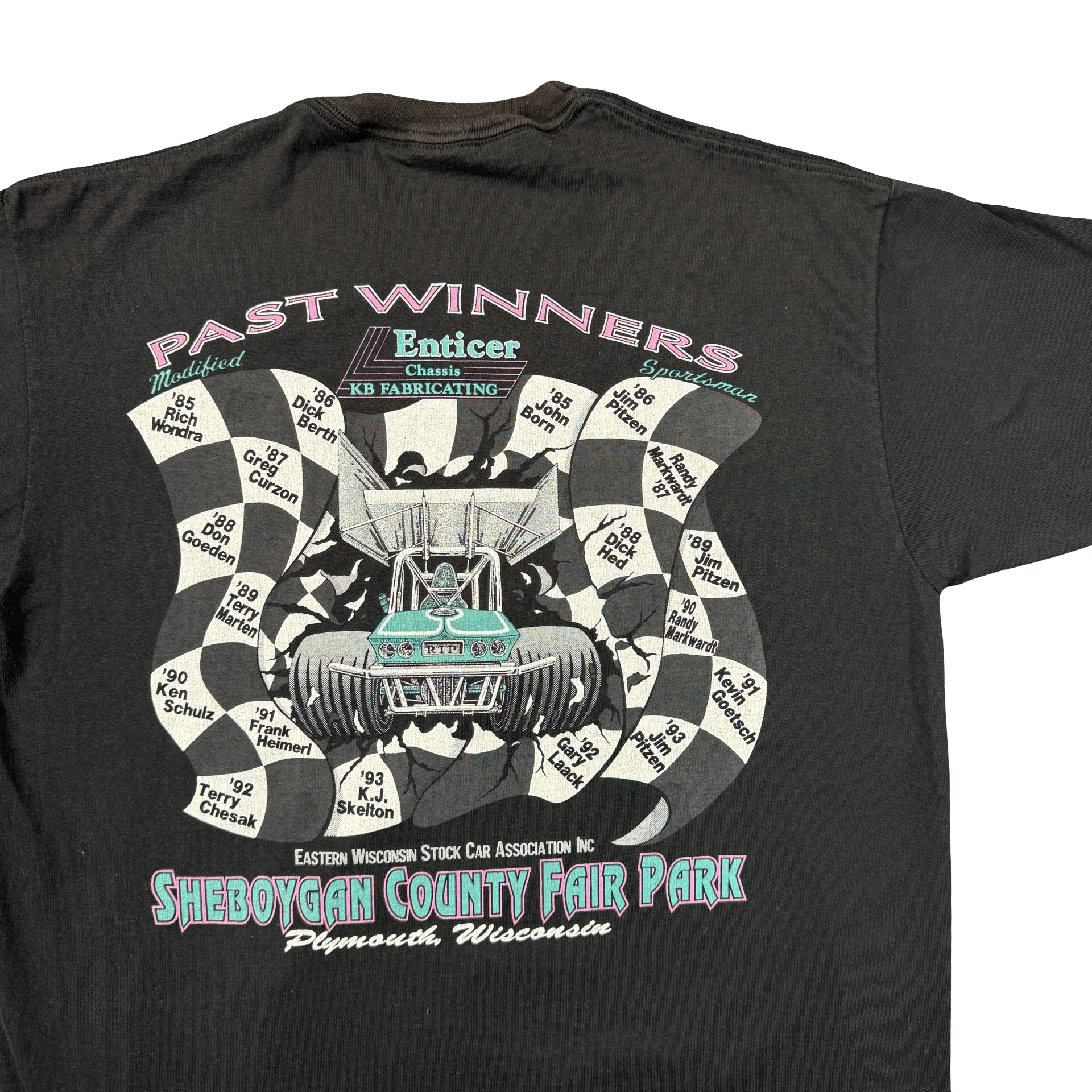 Vintage 1994 Etchie Biertzer Memorial Sprint Car Tee WSCA Made in USA Mens L
