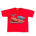 Vintage Disney Pixar Cars Piston Cup Lightning McQueen T-Shirt Red Kids L