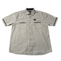 Jim Beam grey pit crew button up shirt front