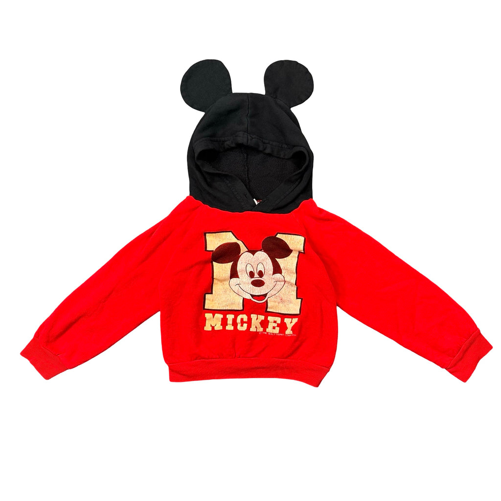 Vintage Disney Jogtogs Mickey Mouse Block M Sweatshirt Red Toddler 4