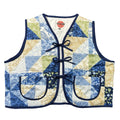Delft Triangle Patchwork L quilted vest rework - front