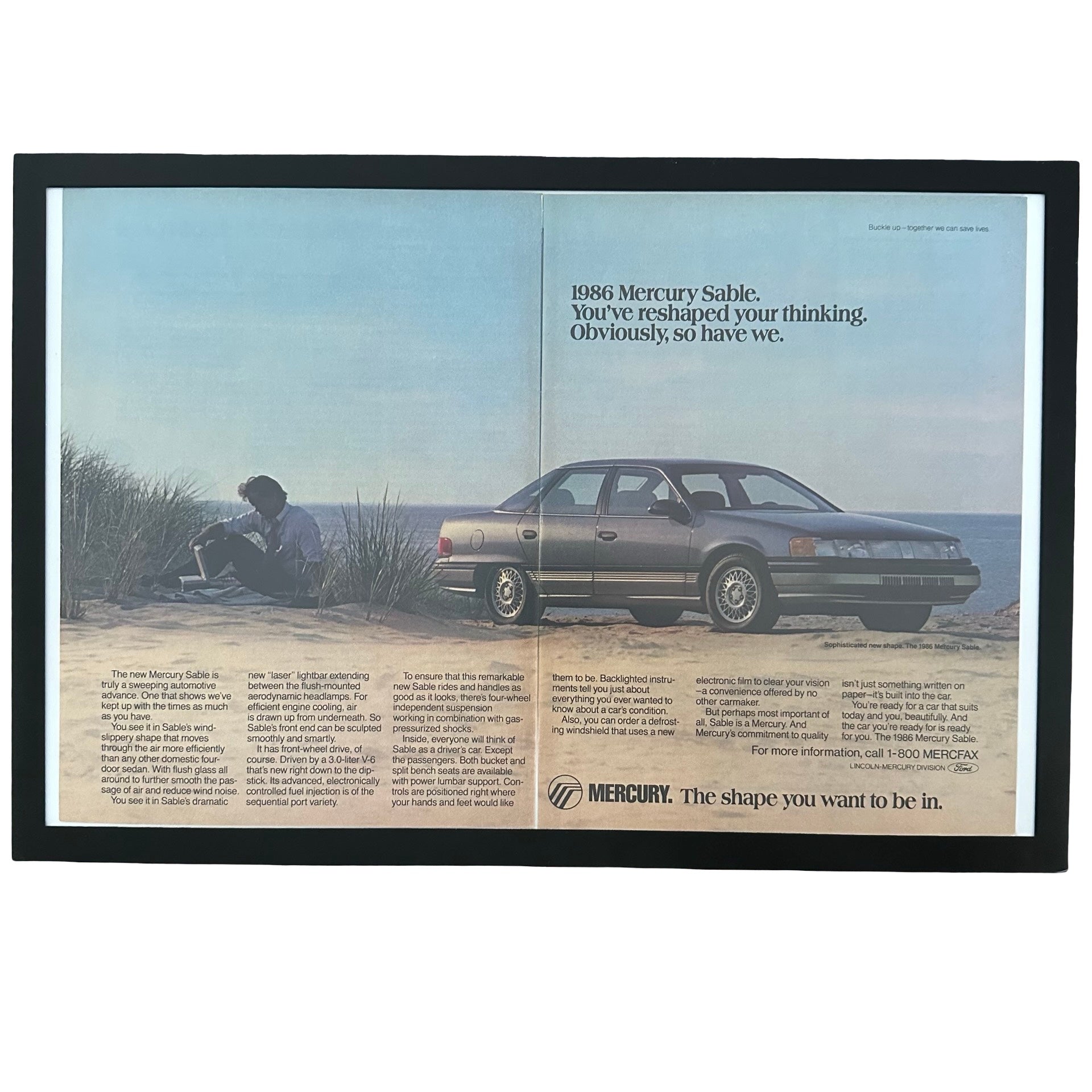 Framed vintage Sports Illustrated contents page with Tony Dorsett double page spread on white background