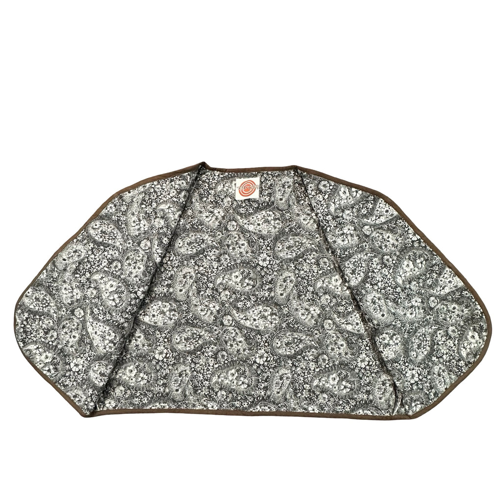 Autumn Earth Patchwork XL quilted vest rework, inside lining