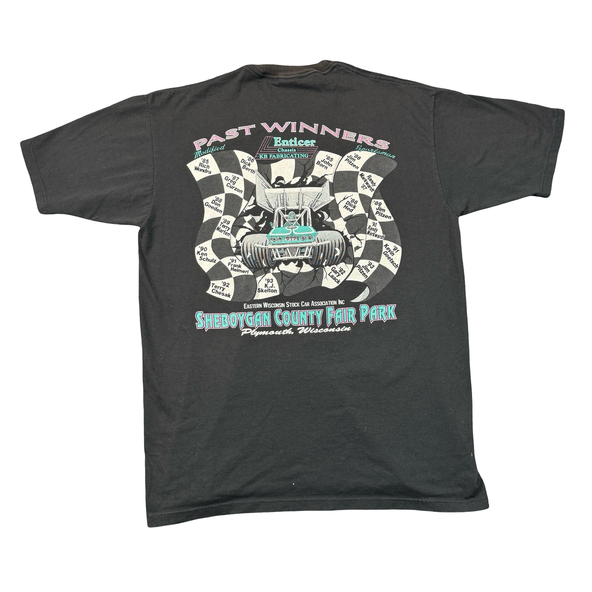Vintage 1994 Etchie Biertzer Memorial Sprint Car Tee WSCA Made in USA Mens L