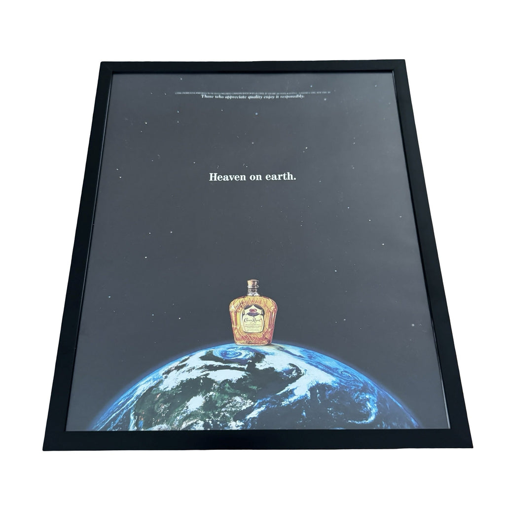 Vintage Crown Royal Shame on Earth Whisky Ad 10x12 Framed Magazine Print