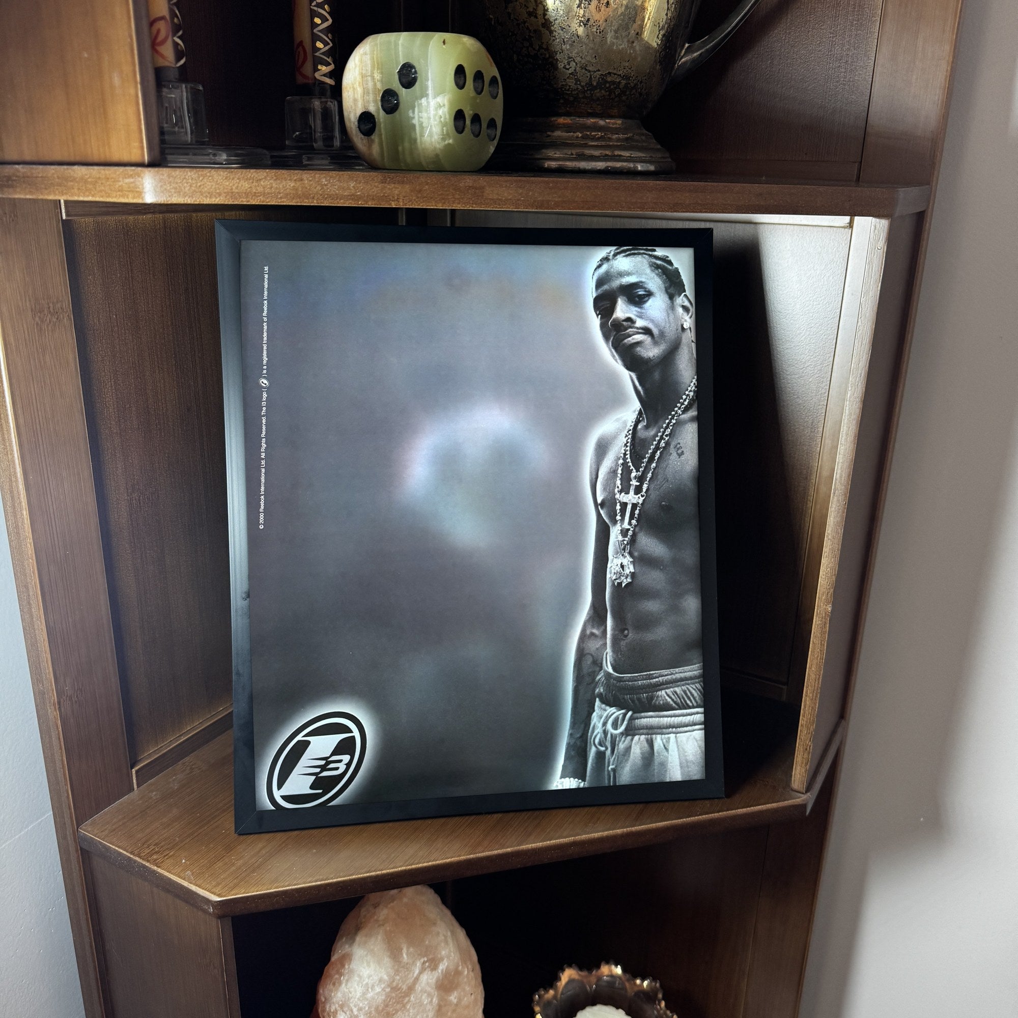 Vintage Allen Iverson Reebok I3 Ad 10x12 Framed Magazine Print