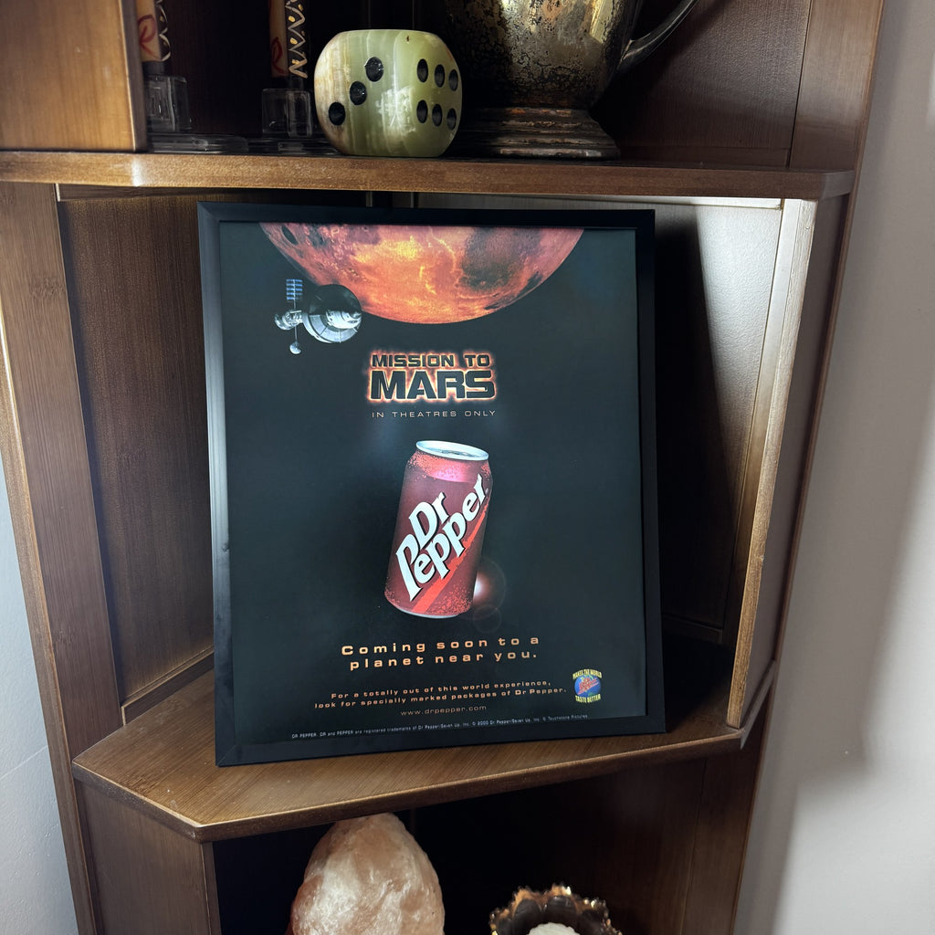 Vintage Dr Pepper Hold On To Mars Soda Ad 10x12 Framed Magazine Print