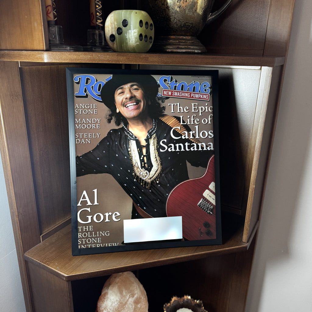 Vintage Carlos Santana Rolling Stone Cover 10x12 Framed Magazine Print