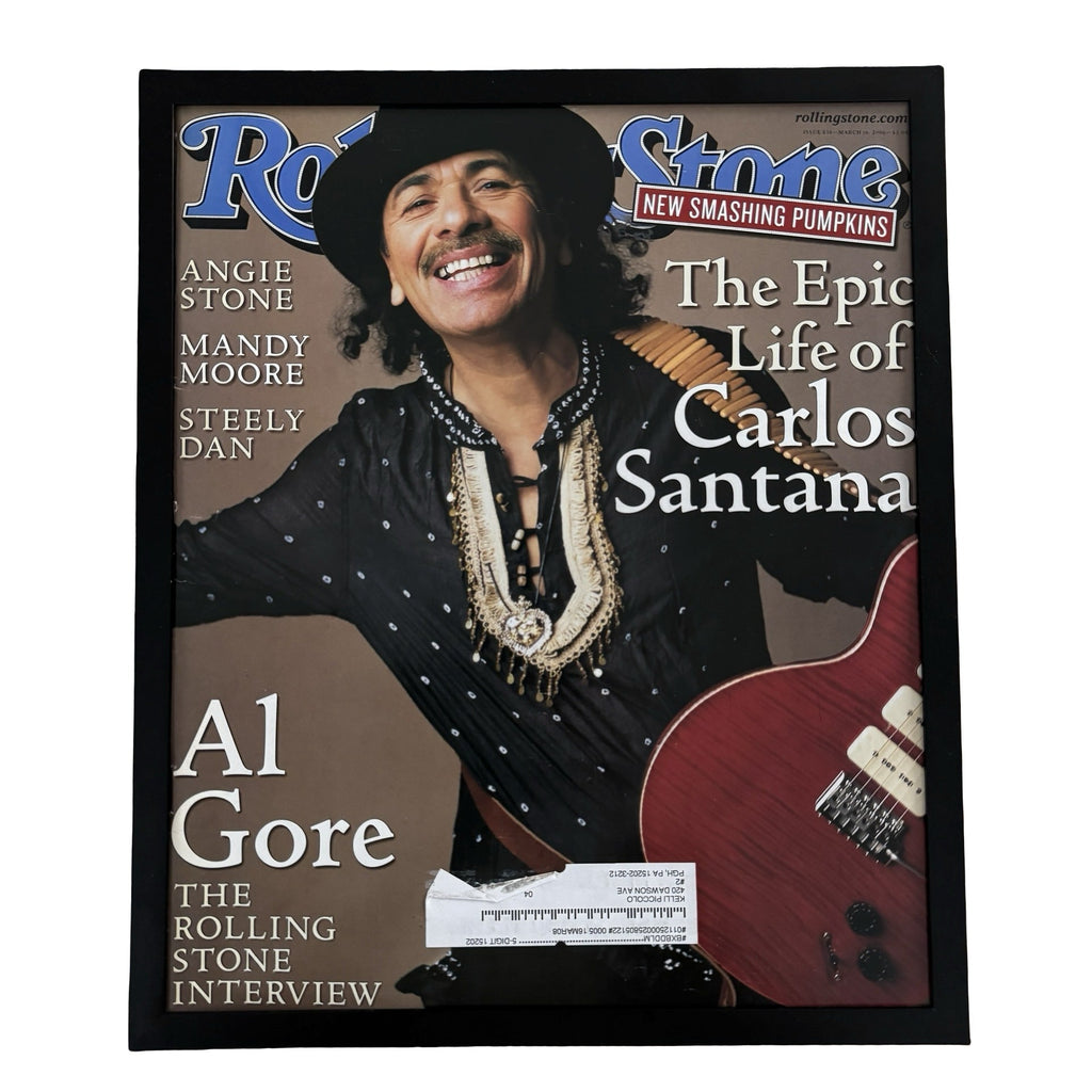 Vintage Carlos Santana Rolling Stone Cover 10x12 Framed Magazine Print