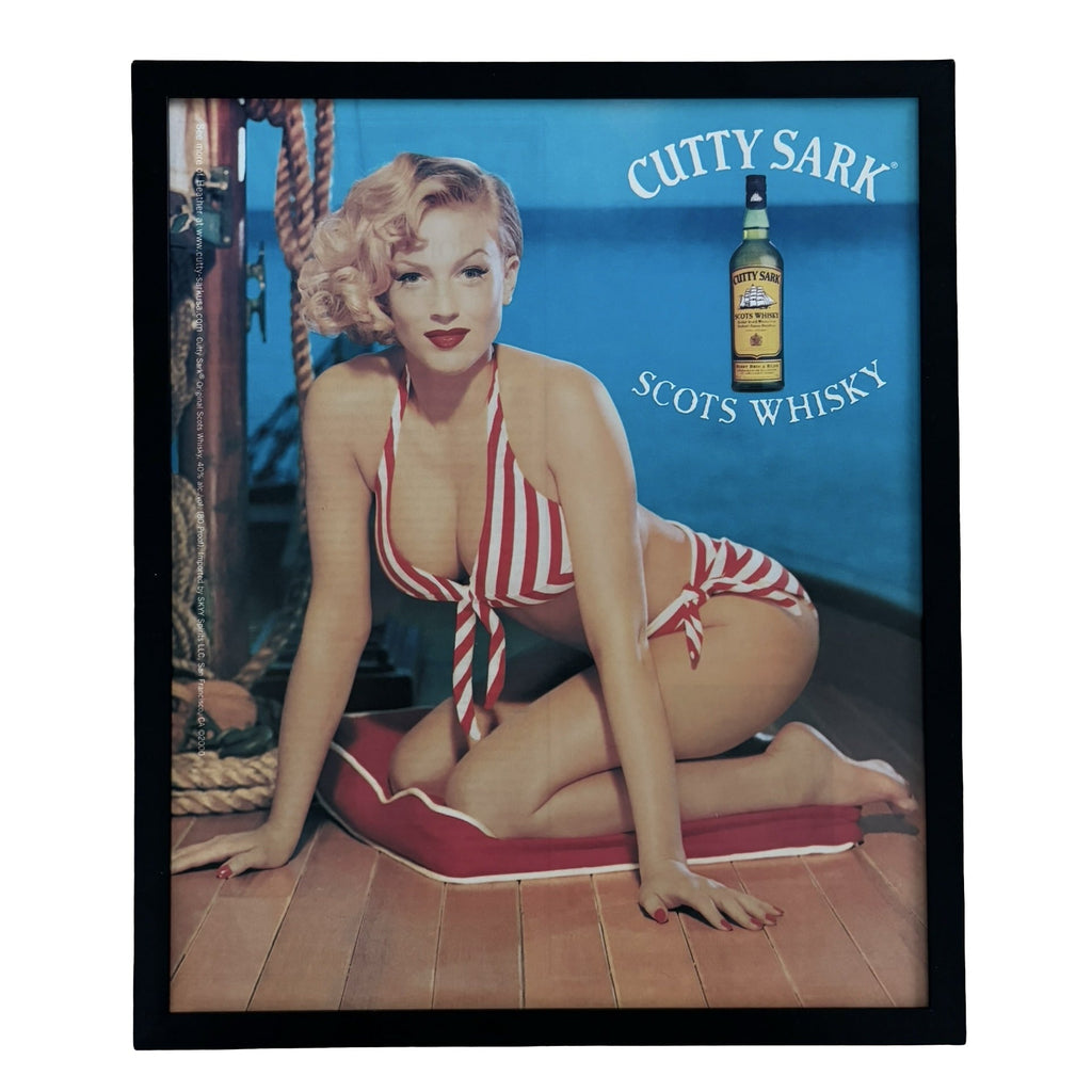 Vintage Cutty Sark Scots Whisky Pin Up Ad 10x12 Framed Magazine Print